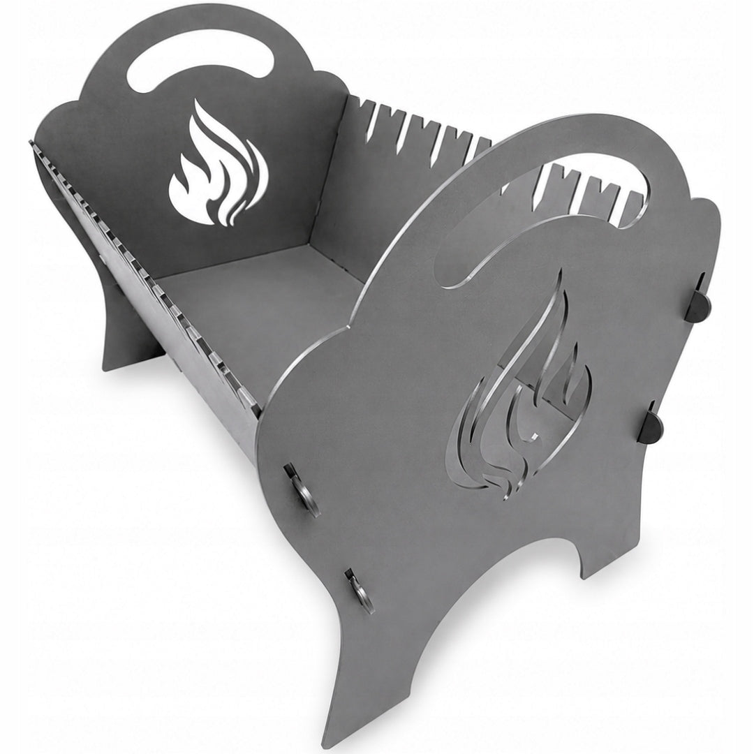 Folding magal grill for champagne skewers - thick steel 3mm / 50cm / 9,8kg Manufacturer code G-010XS