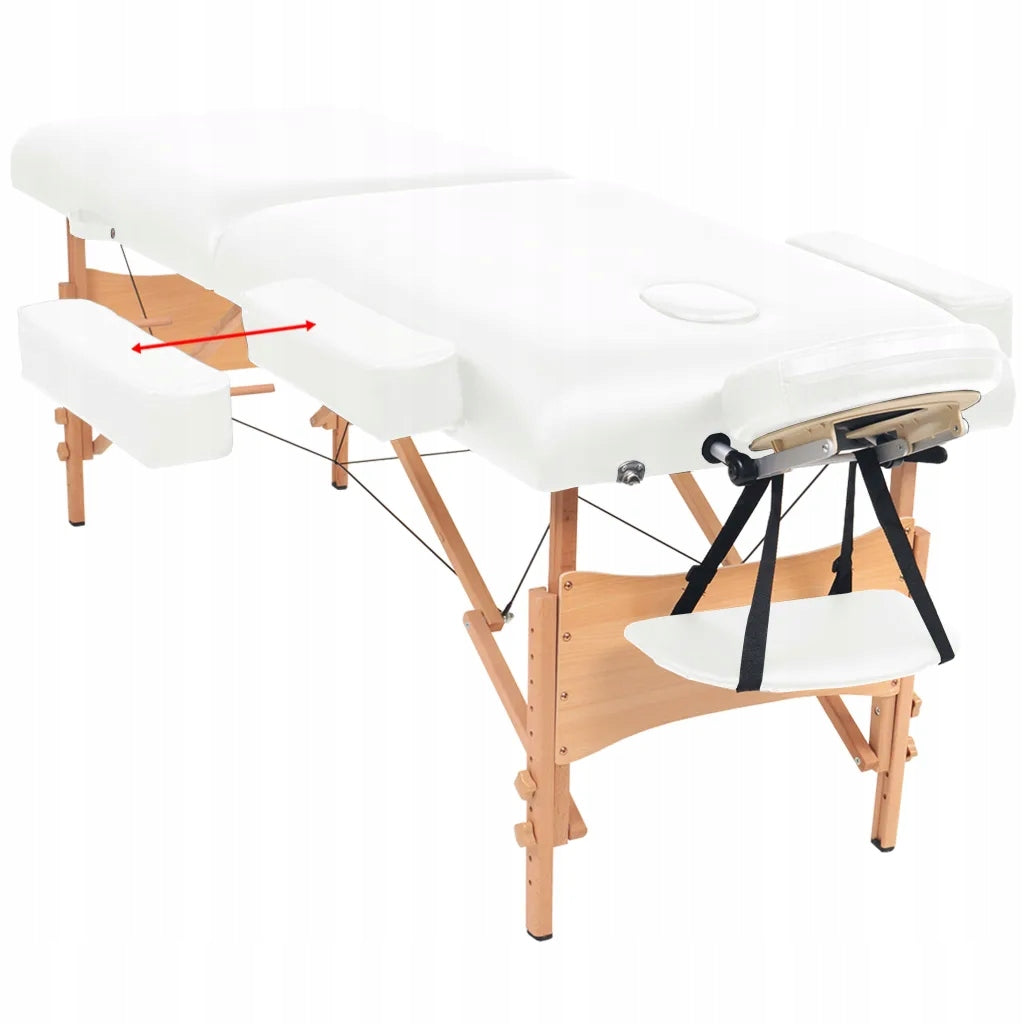 Folding massage table 218x90cm, white Kind folding table