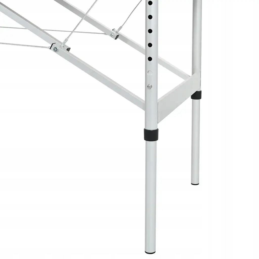 Folding massage table with aluminum frame, 4 zones, cream-white Manufacturer code 110100