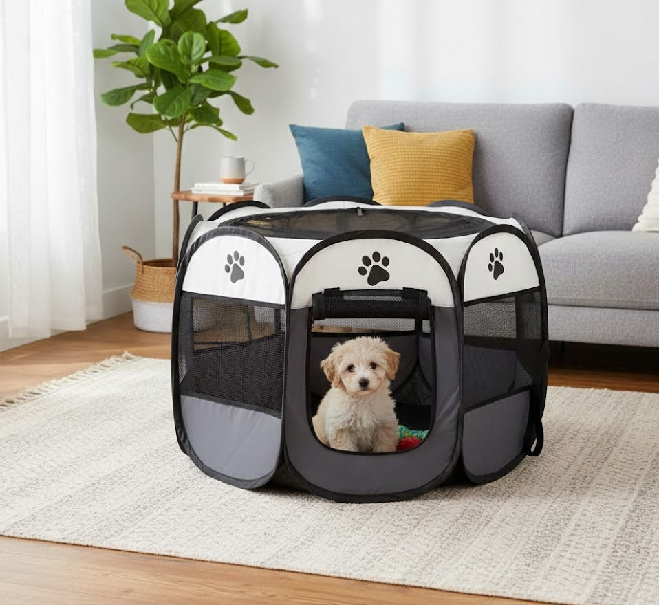 Folding playpen for cat dog bed transport enclosure 102cm XXL I073 Length 102 cm