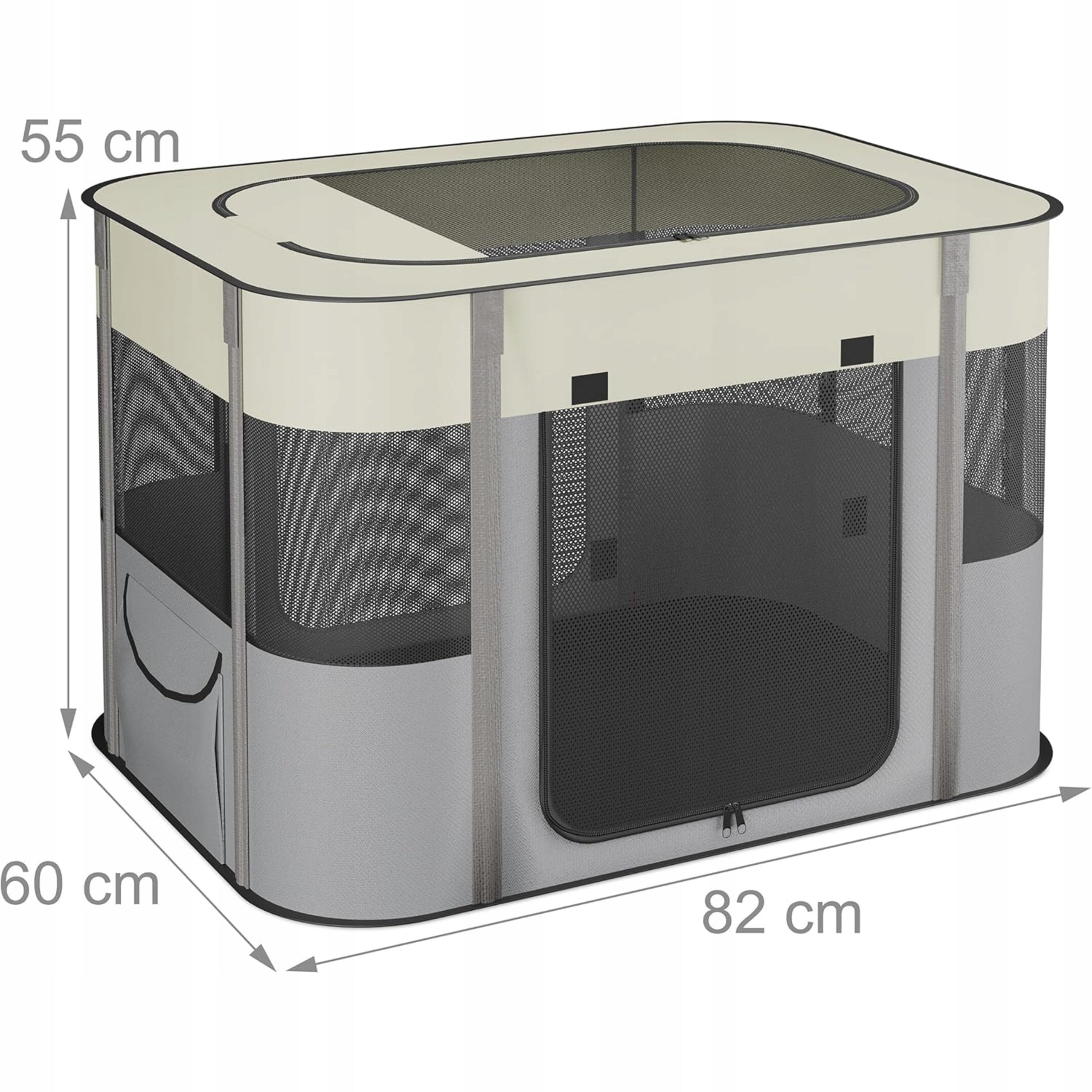 Folding playpen for puppies 55x82x60 cm Oxford L for home Brand Relaxdays