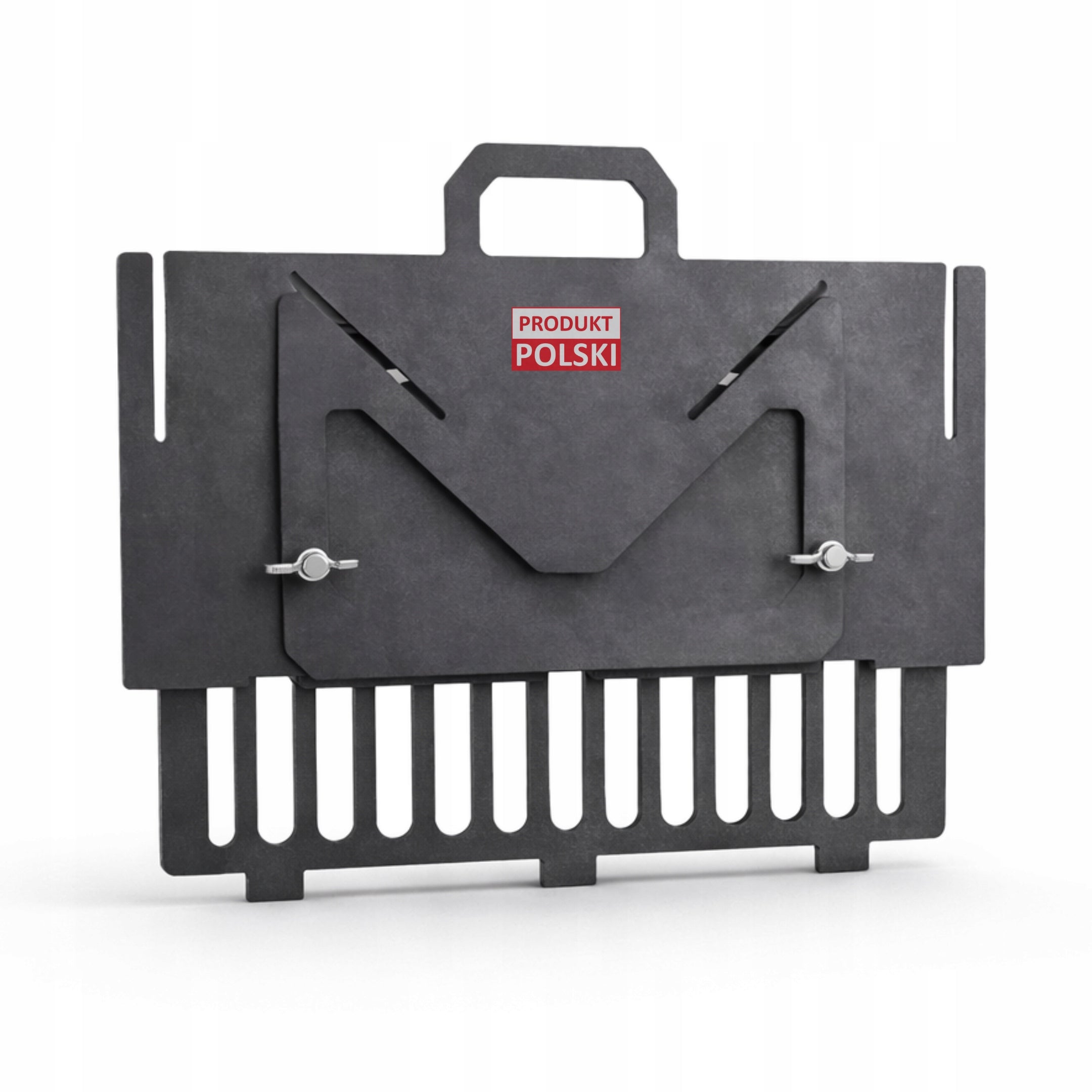 Folding tourist grill – thick steel 3mm hearth 39x25cm - suitcase Grill depth 25 cm
