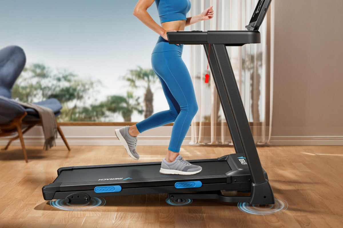 Folding treadmill, electric slope 15%, 0,8-12 km/h, Bluetooth Kind electric