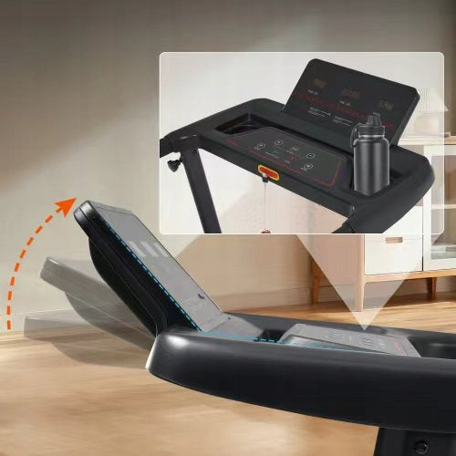 Folding treadmill for home N884P423388B 14km/h120kg3.0KM slope 8% BT USB Measurements training duration distance number of steps burned calories