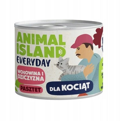Food Animal Island EVERYDAY for KITTENS Set of 6 x 185g MIX OF FLAVORS Grain Free Manufacturer code KITTEN-CKRWDZIK_MIX6