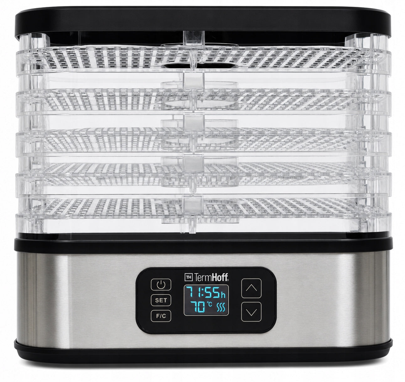 Food Dryer TermHoff 400W Temperature Control Timer Display Manufacturer code Suszarka do grzybów spożywcza + 5 tacek sit