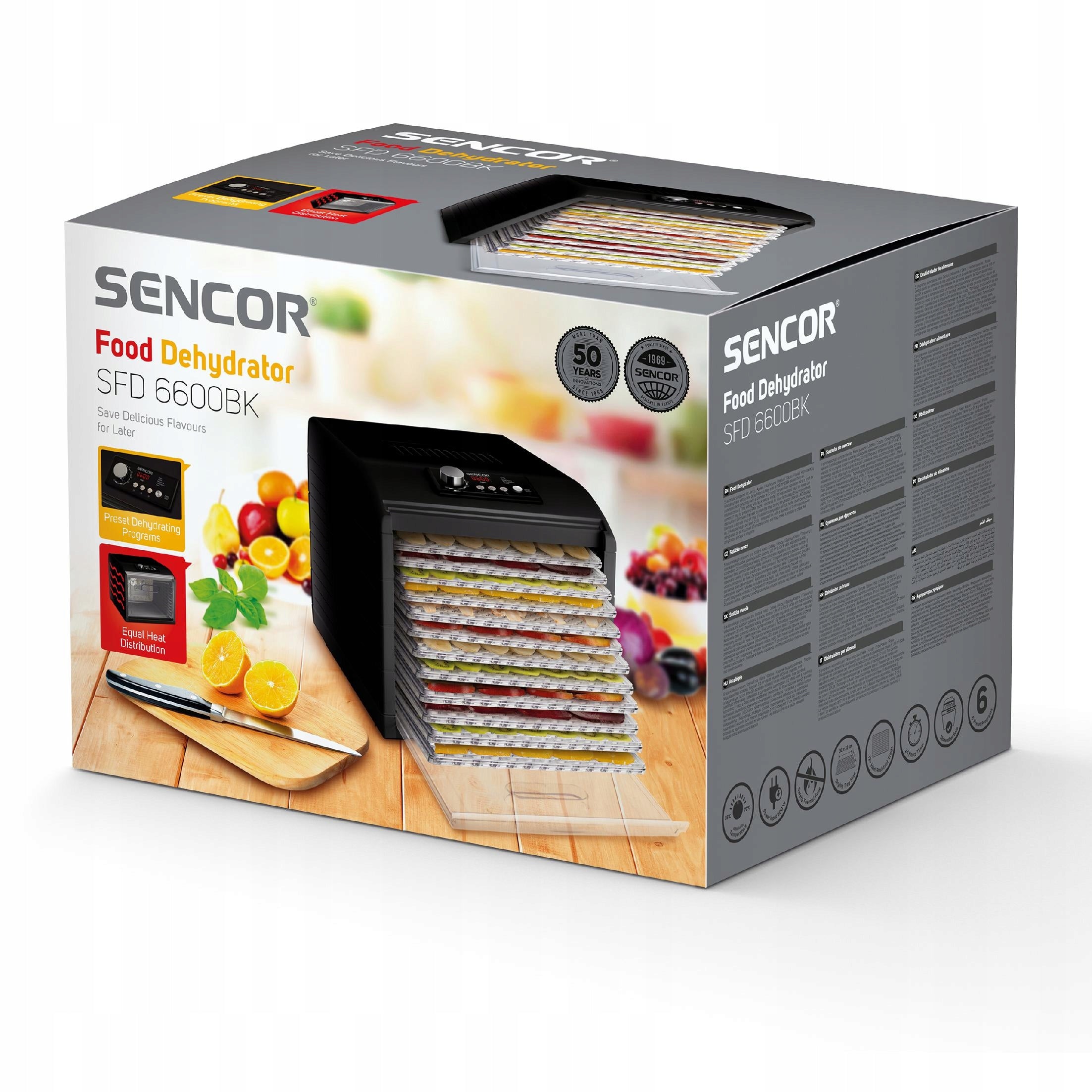 Food Dryer for Fruit Mushrooms Sencor 500W SFD 6600BK Packaging status original