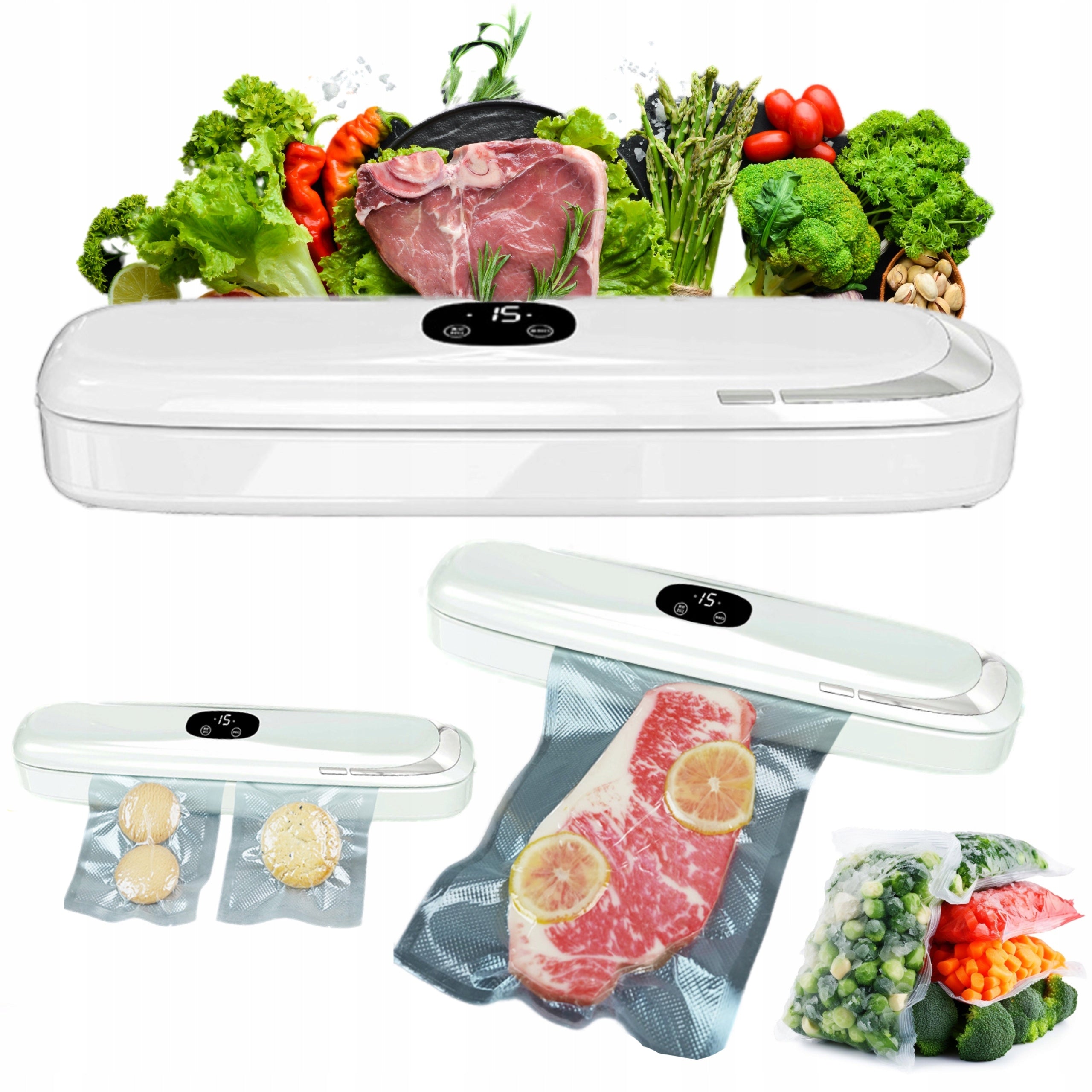 Food Foil Packing Machine Vacuum Food Grade 5pcs Bags