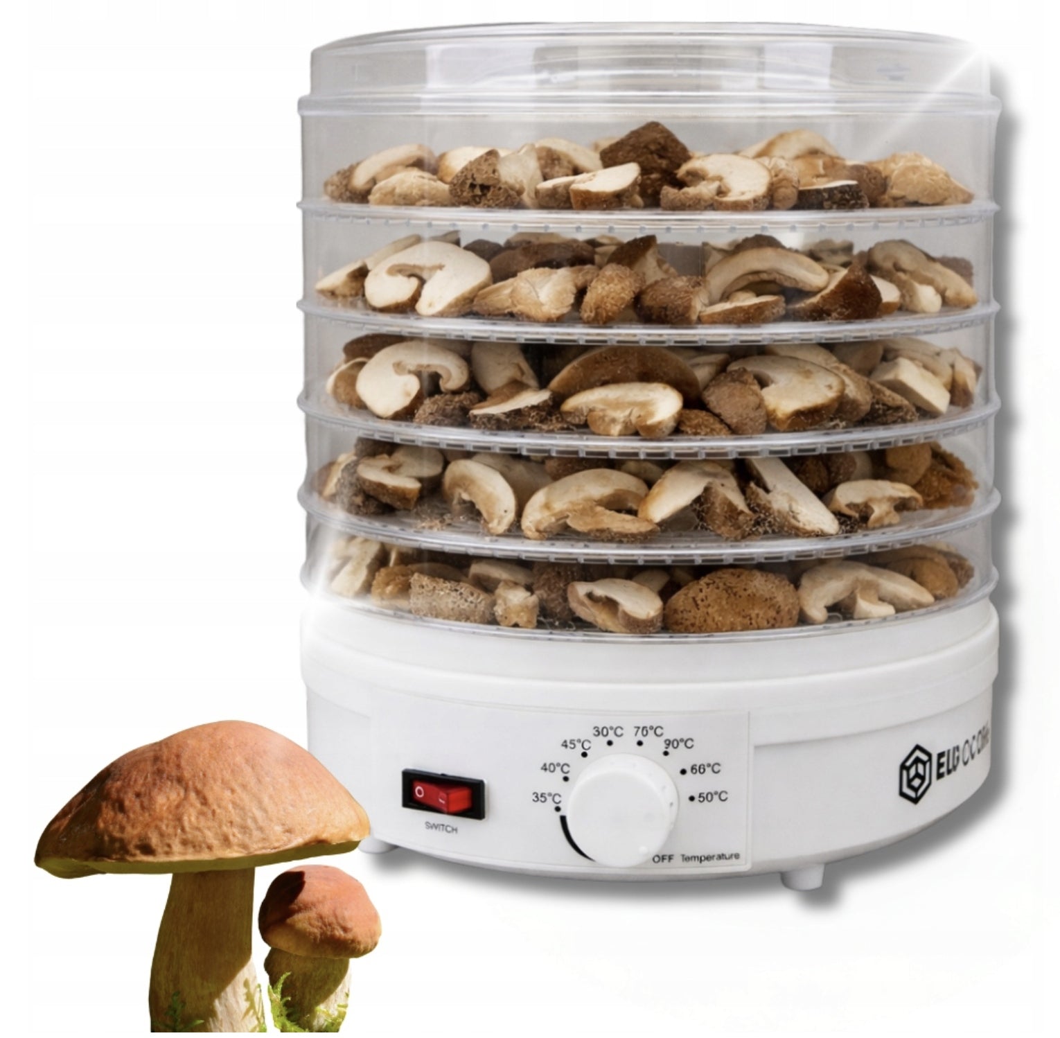 Food Grade Fruit Mushroom Dryer 5 Levels + Thermocouple