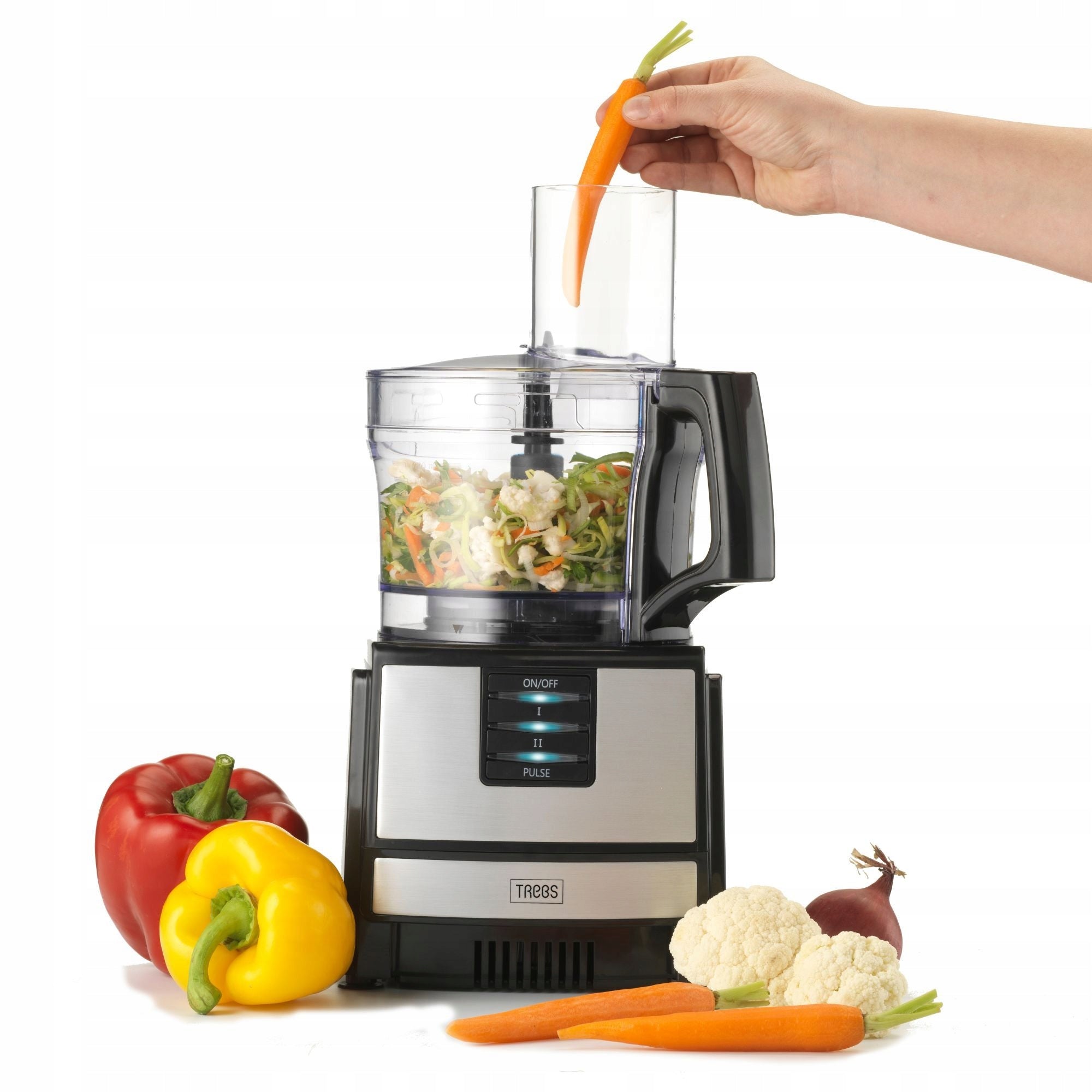 Food Processor Blender Malakser Trebs 7in1 550W 2 Speeds Pulse Brand Trebs