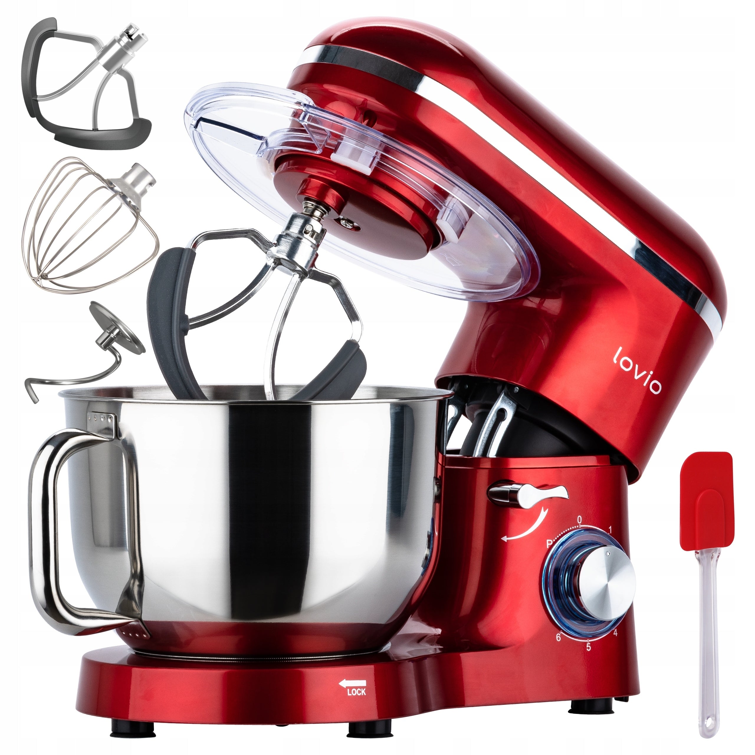 Food Processor Planetary Mixer Lovio Large Bowl 6,2L Multifunctional 1900W