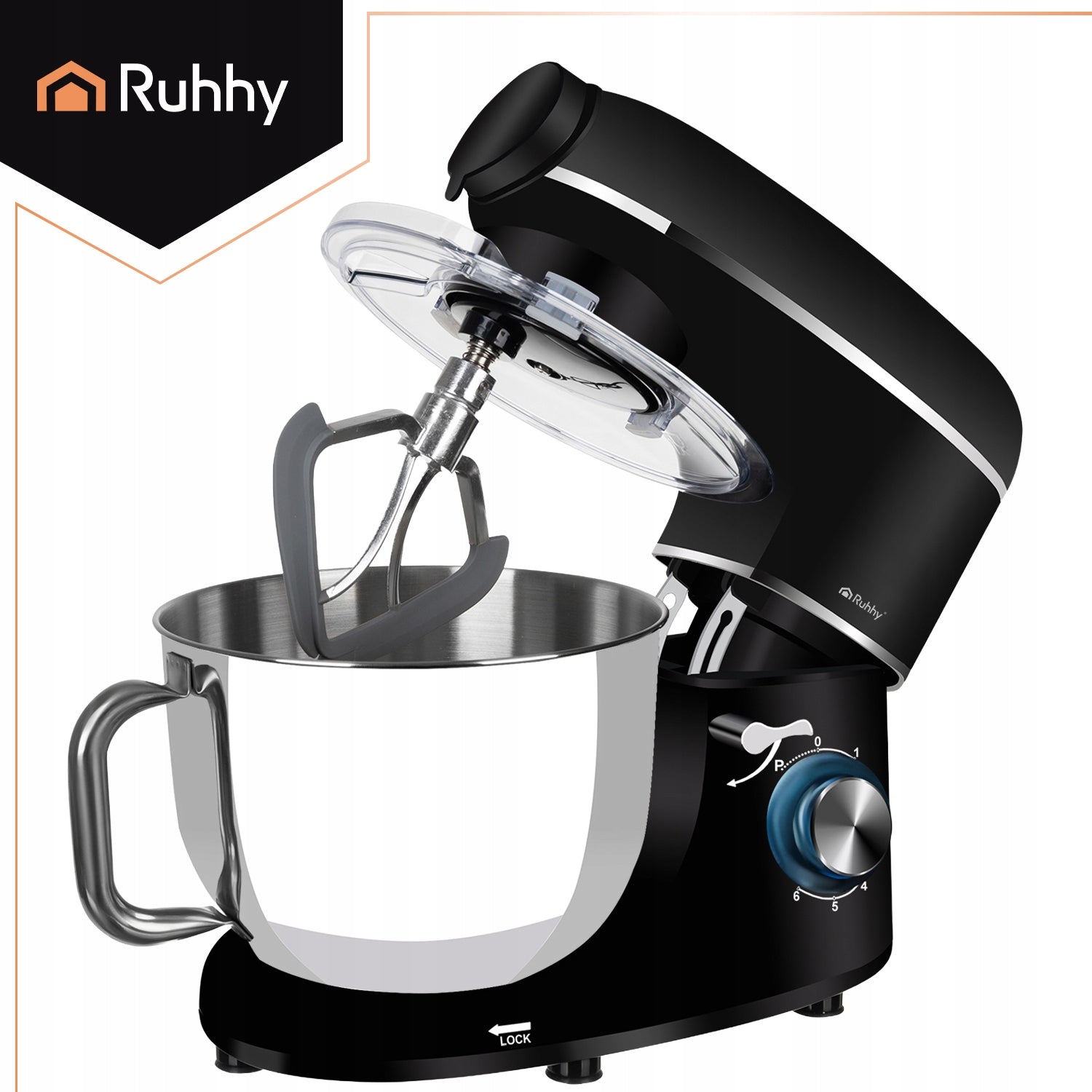 Food Processor Planetary Mixer Multifunctional Black Bowl 6,2l Blender Brand no brand