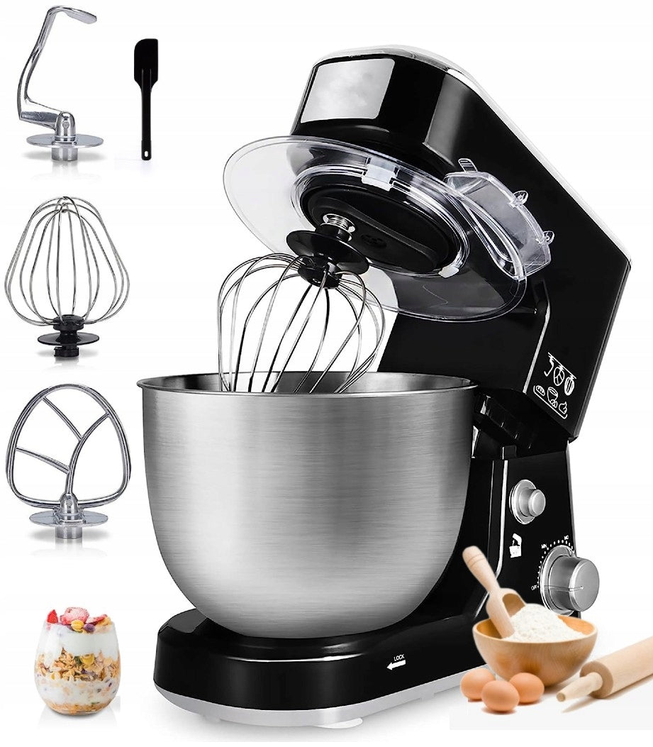 Food Processor Planetary Mixer Royalty Line 4 L1000 W 6 Gears Black