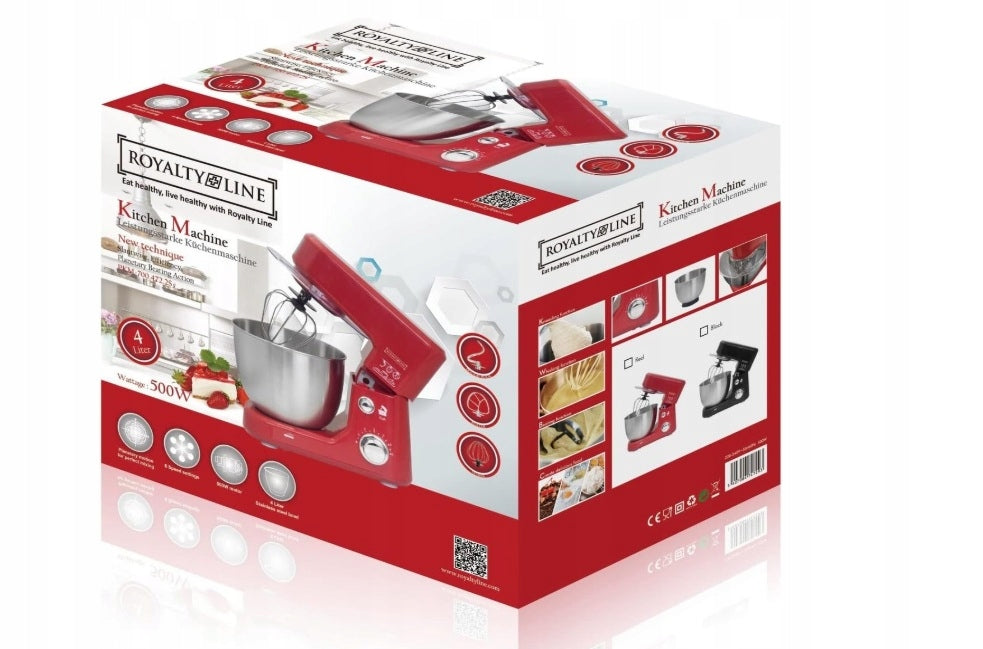 Food Processor Planetary Mixer Royalty Line 4 L1000 W 6 Gears Red EAN (GTIN) 5407004747415