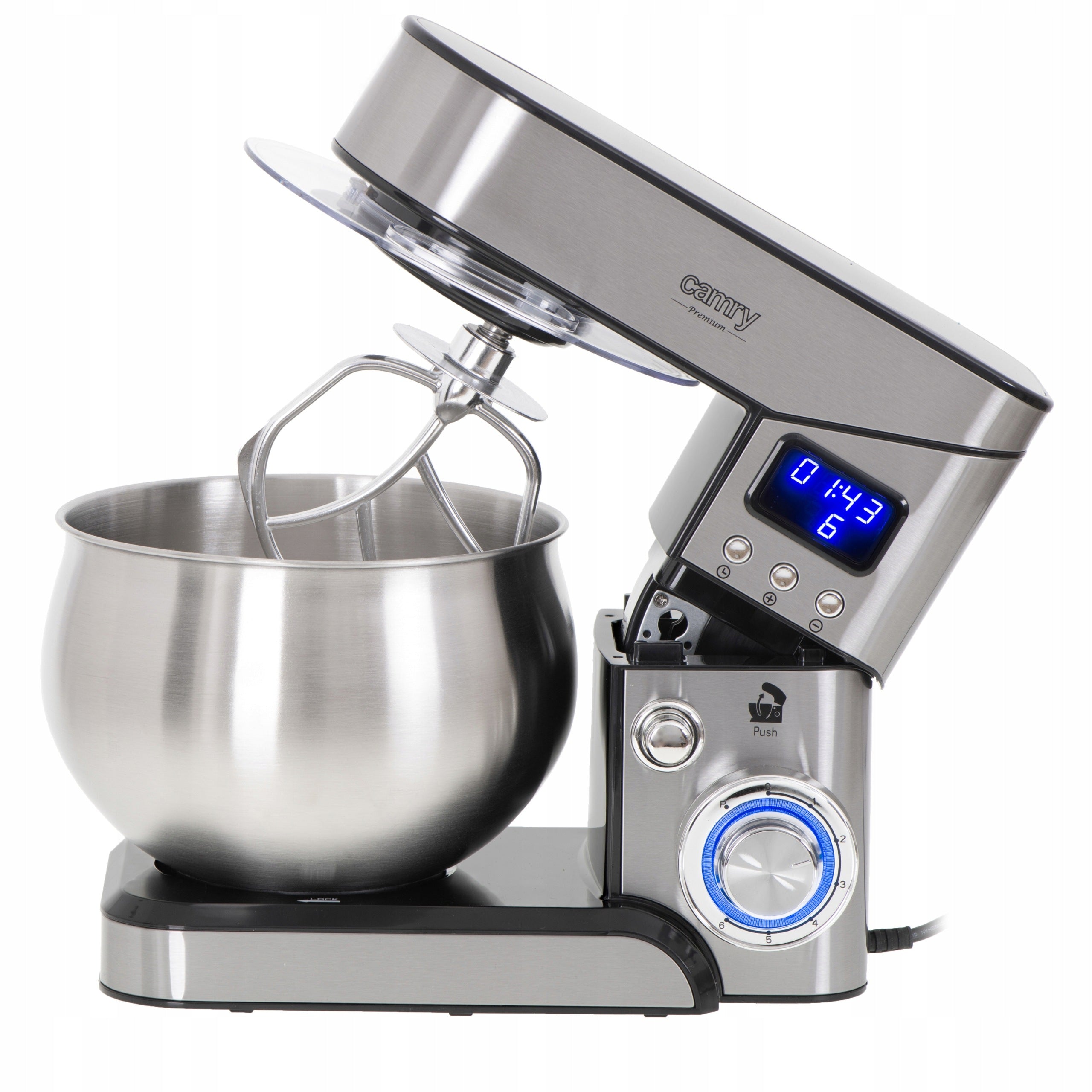 Food Processor Planetary Mixer Strong Steel 2000W Bowl 5L 3 Stirrers Packaging status original