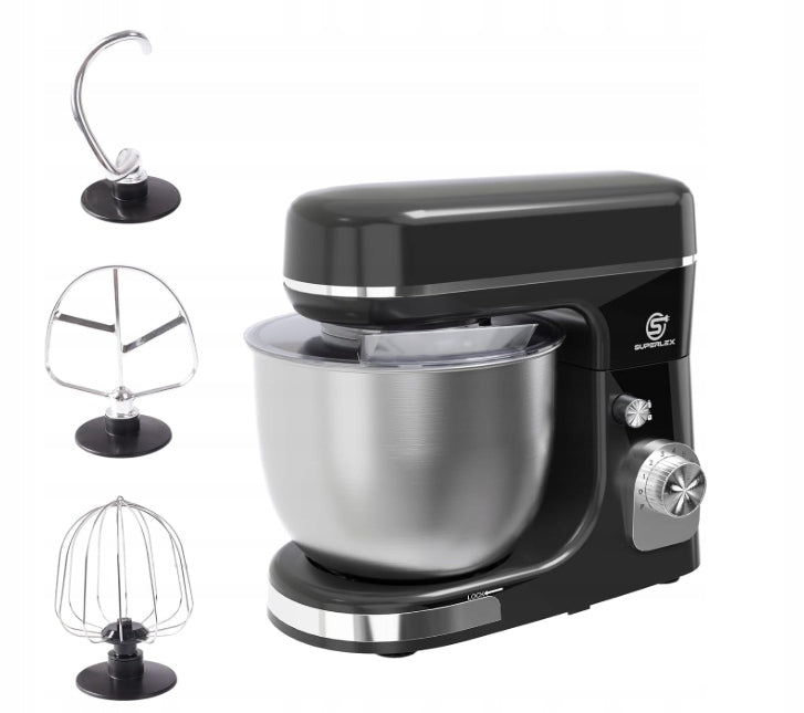 Food Processor Planetary SUPERLEX SM-6461 Mixer Black 1300W 5L