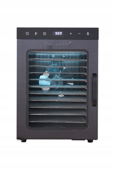 Food Steel Dehydrator Wartmann WM-2512 DH LED Backlight Black