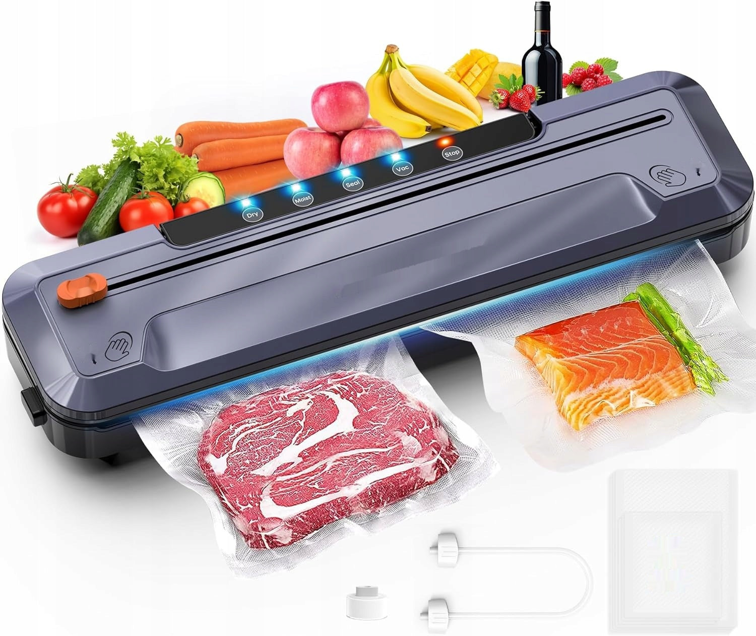 Food Vacuum Welding Machine, 5 Modes, 15 Bags and Built-in Knife 7715 Manufacturer code Housiwill