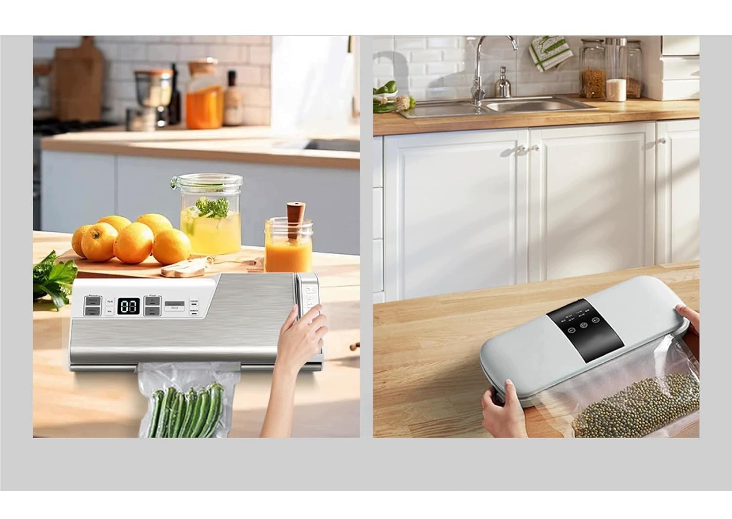 Food Vacuum Welding Machine Double Seal One-Handed 140W Manufacturer code Zgrzewarka próżniowa do żywności podwójna usz