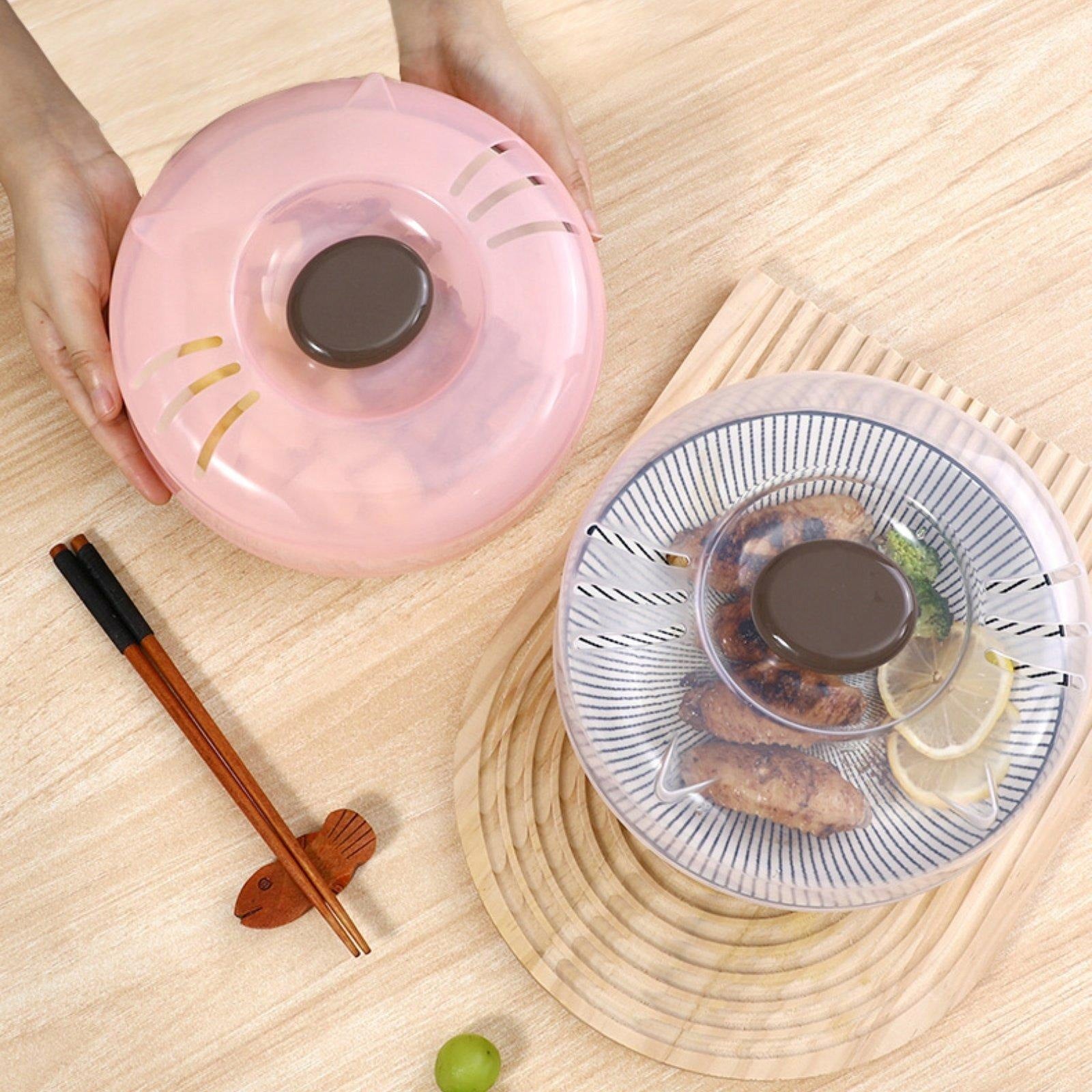 Food grade Microwave Cover Heat resistant Steam Release Dome Kitchen Pink Packaging status original