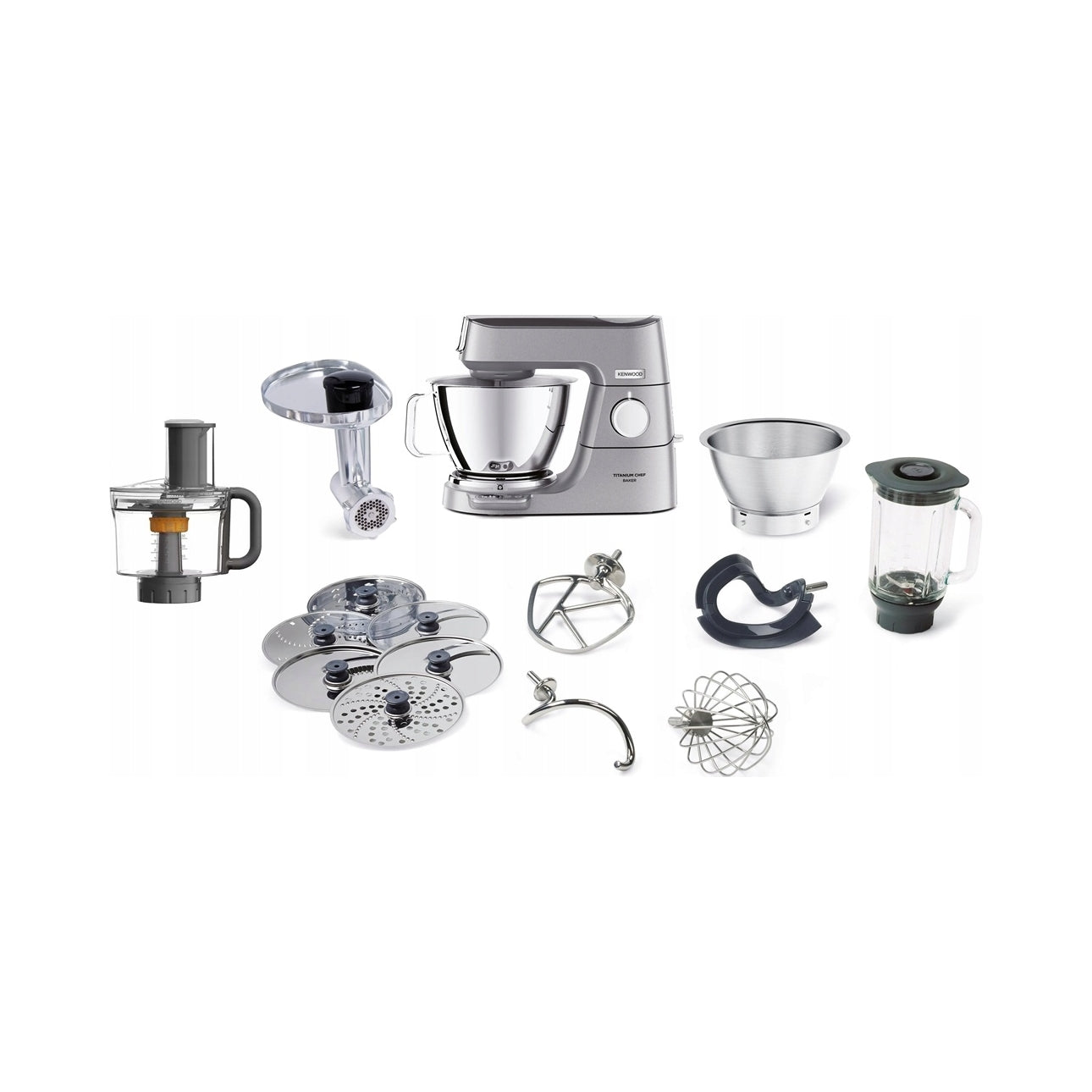 Food processor Kenwood 1200 W 7 l silver with built-in scale