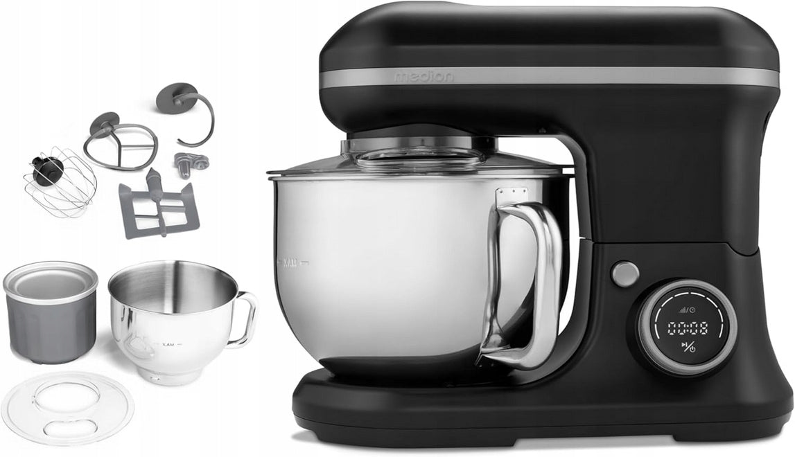 Food processor MEDION 1200W – 5L bowl, display, accessory set