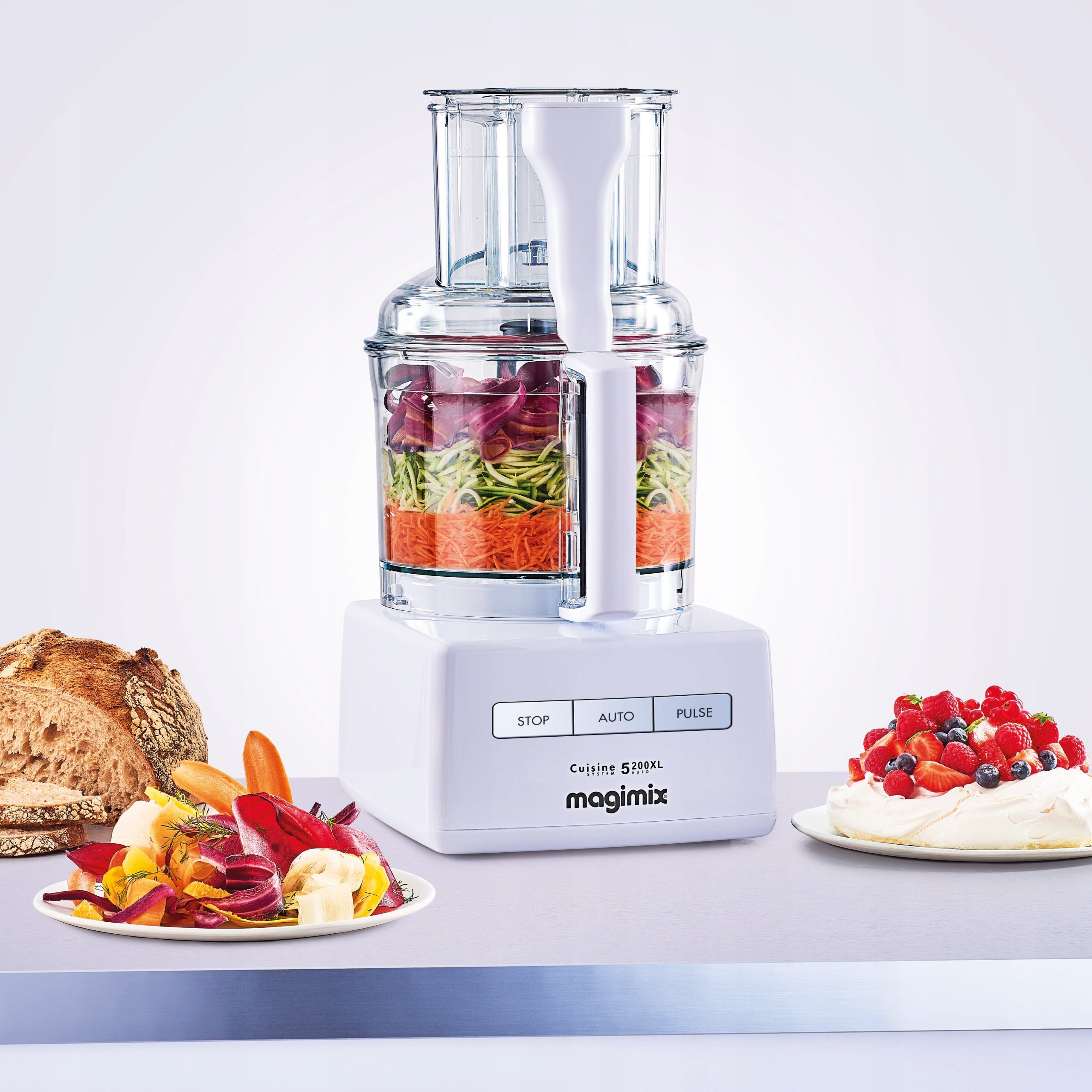 Food processor Magimix 5200XL 1100W white + book Brand Magimix