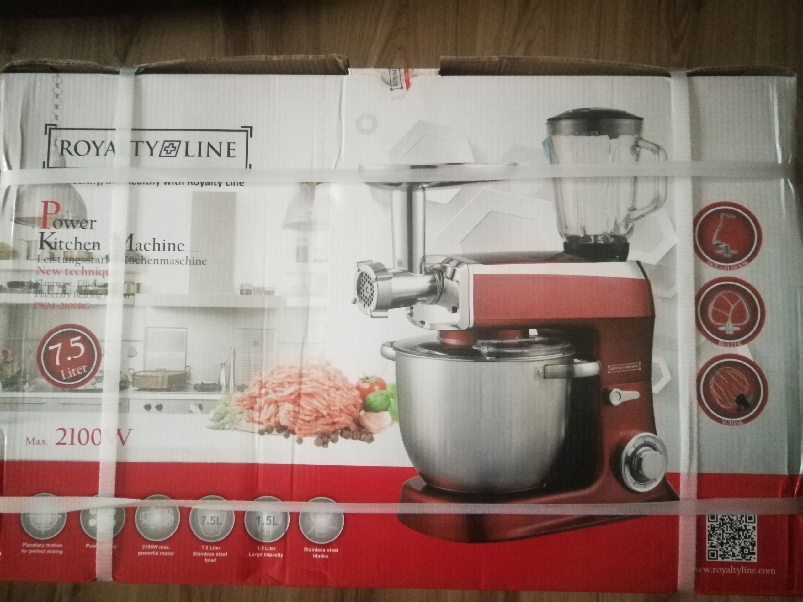 Food processor Royalty Line PKM 2100 BG 2100 W red Power rating 2100 W