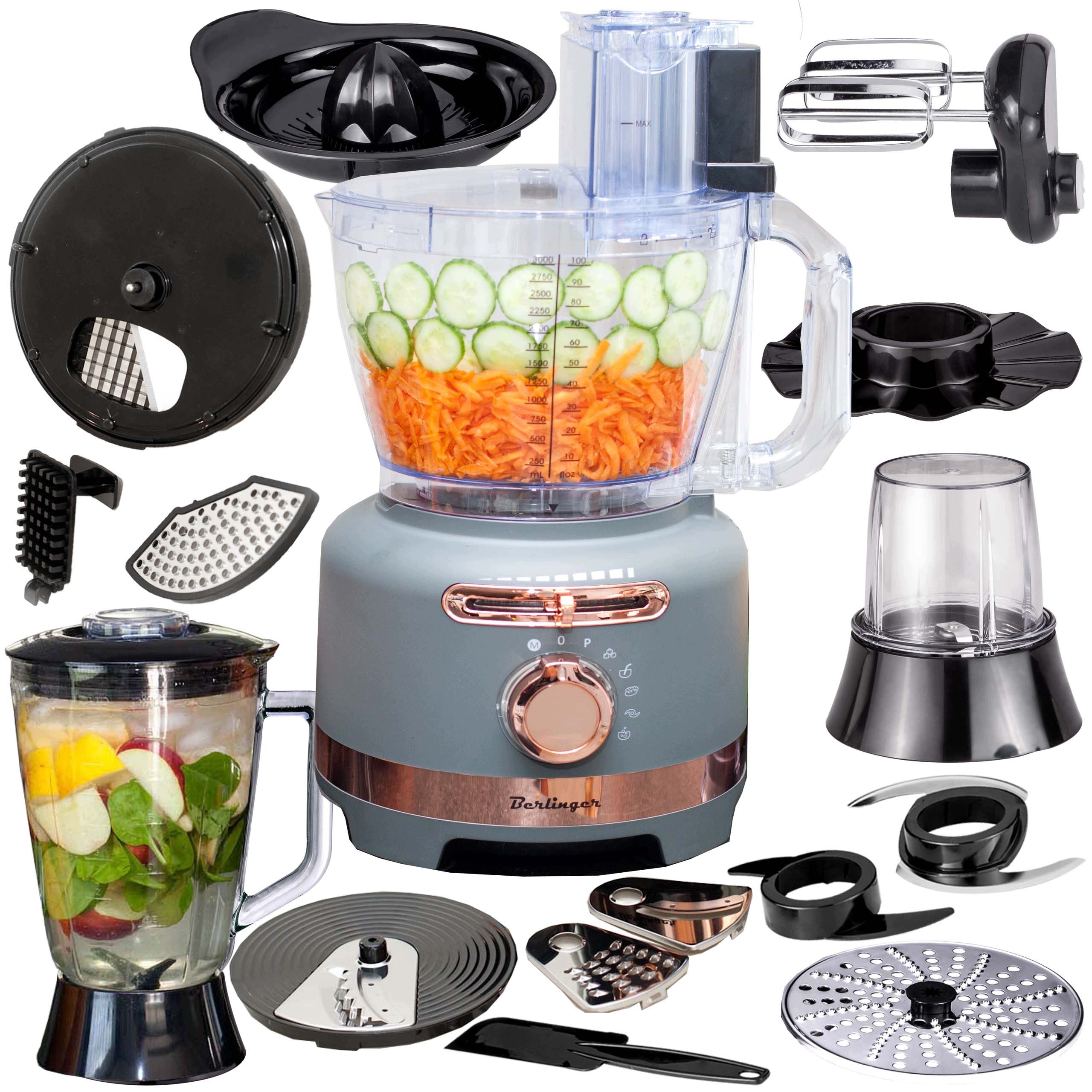 Food processor multifunctional 16W1 1800W - blender shredder grinder grater