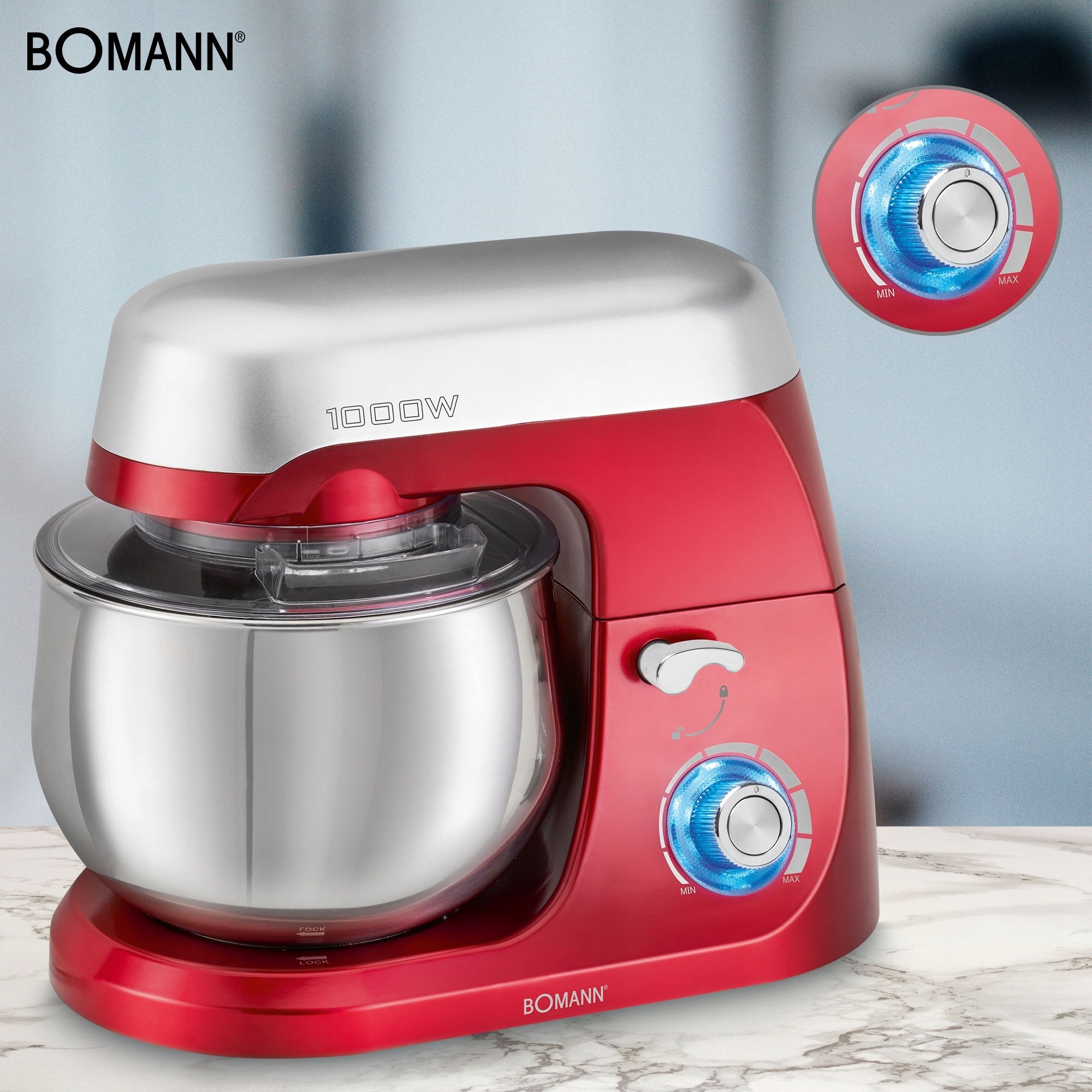 Food processor, planetary mixer Bomann KM 6009 CB (red) Manufacturer code 660092
