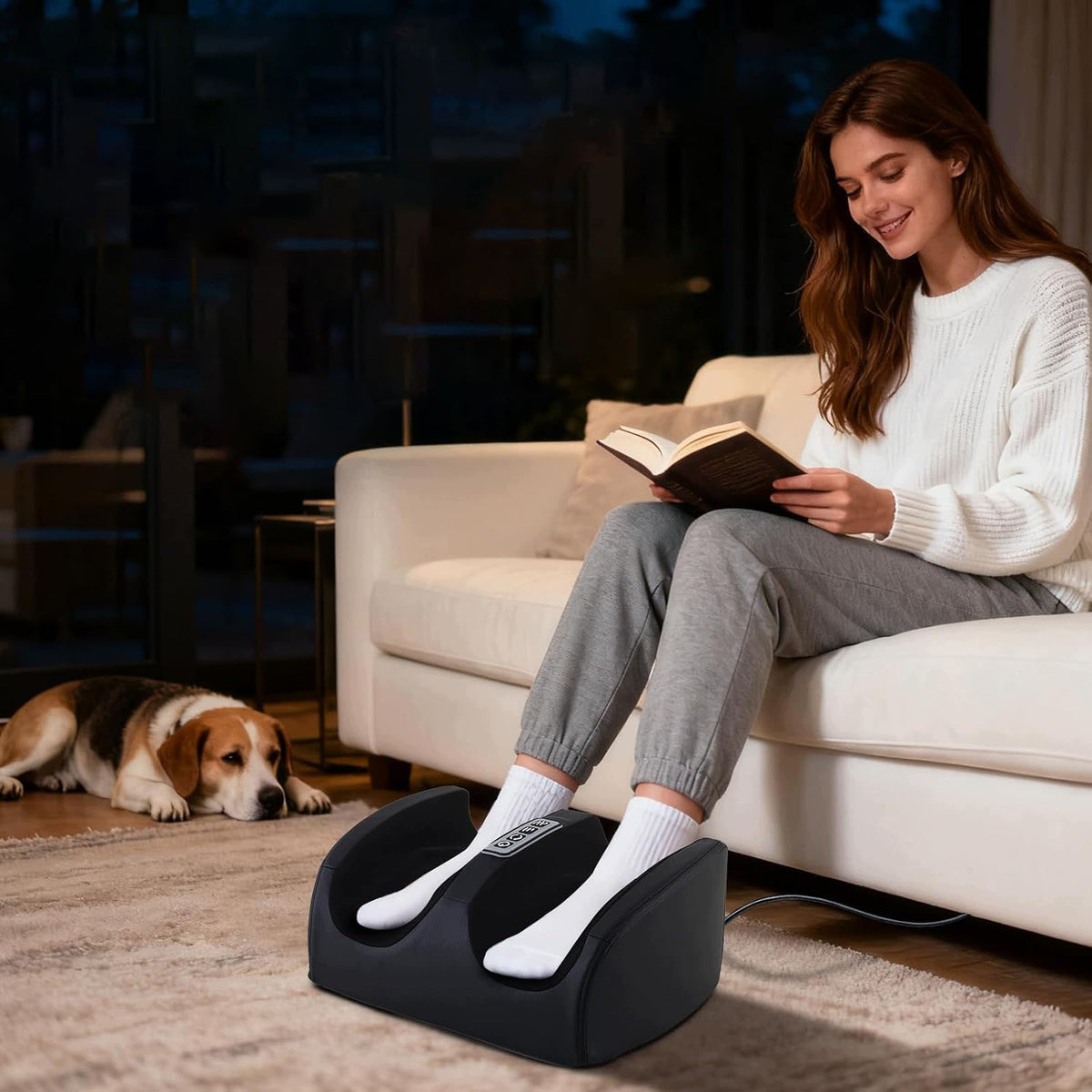 Foot Massager BEDEE 20 Heads 3 Strength Modes With Heating For Gift Packaging status original