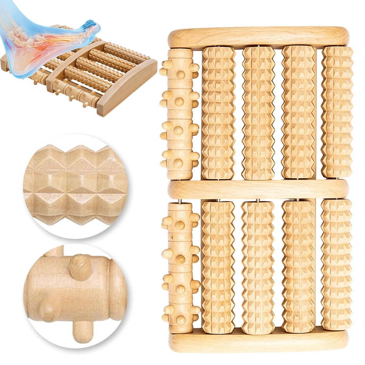 Foot Massager Double Roller Relaxation Rolling Kneading For Heel Ostrog
