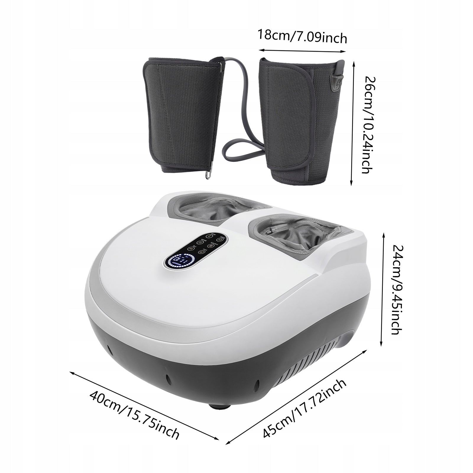 Foot and Leg Massager 5 Modes 9 Intensities Heating Remote Control 60W Packaging status original