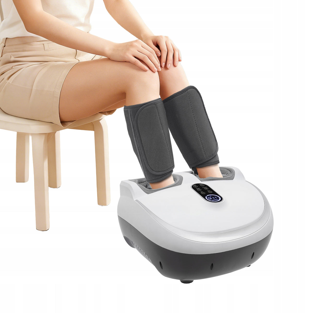 Foot and Leg Massager 5 Modes 9 Intensities Heating Remote Control 60W