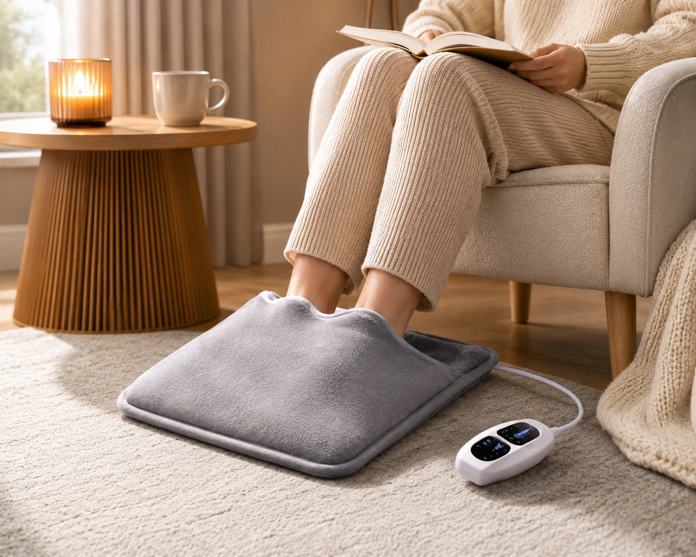 Foot heating pad with pocket temperature and working time control Medical device no