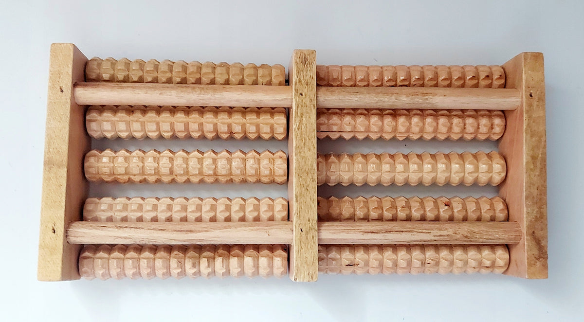 Foot massager roller traditional wooden 10 rollers Brand Verk Group