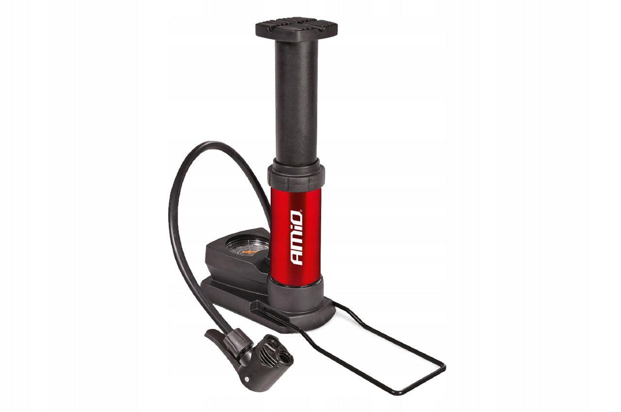 Foot pump MINI PU03 metal with pressure gauge AMIO-02147 Brand Amio