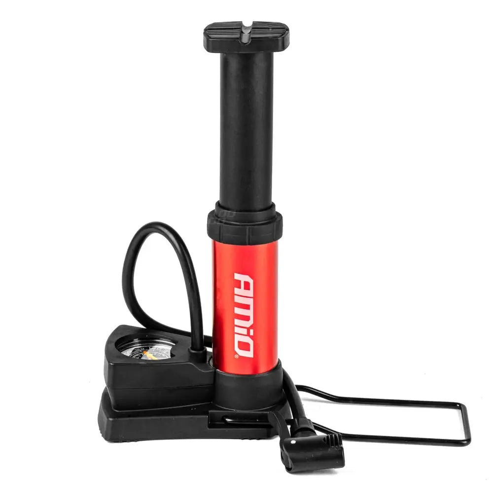 Foot pump MINI PU03 metal with pressure gauge