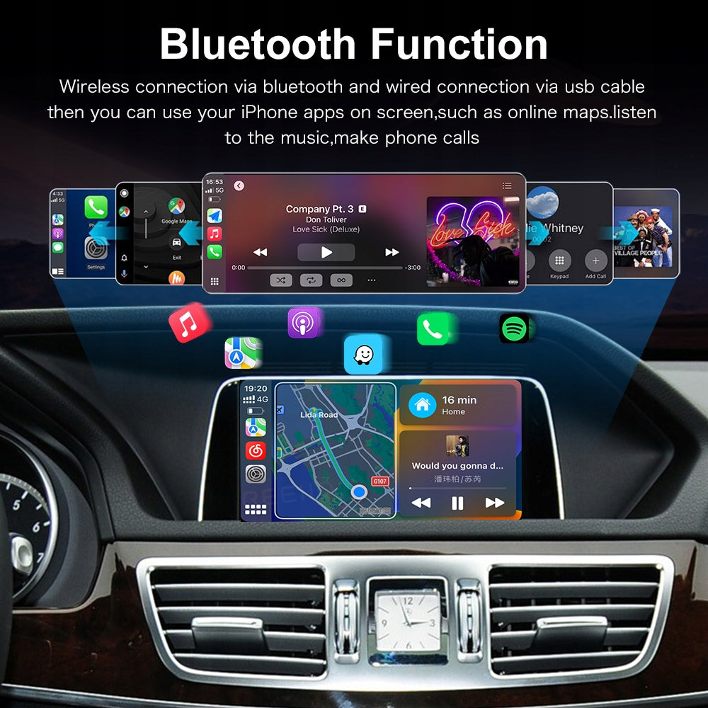 For Mercedes Benz A B C E CLA GLA GLK ML Wireless Carplay Android Auto Brand no brand