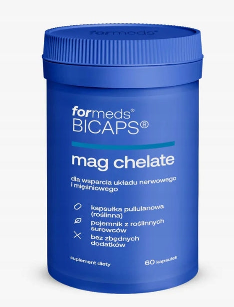ForMeds BICAPS Diglycinate MAGNESIUM CHELATED 60 kaps MUSCLES NERVES SPASMS Packaging status original
