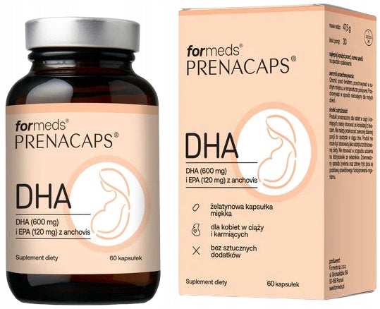 ForMeds PRENACAPS DHA 600 mg Omega-3 Support Pregnancy Feeding PURE COMPOSITION