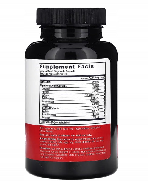 Force Factor Digestive Enzymes 90caps Bloating Gas Intestine Digestion USA Expiration date at least 1 year from the date of purchase