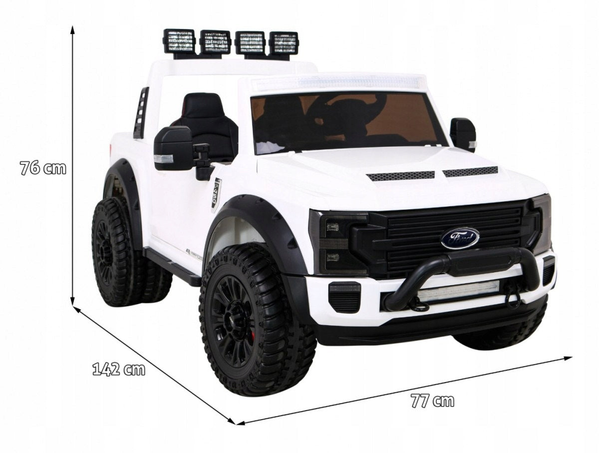 Ford Super Duty White Pickup - Best Battery Vehicle for Kids Packaging status original