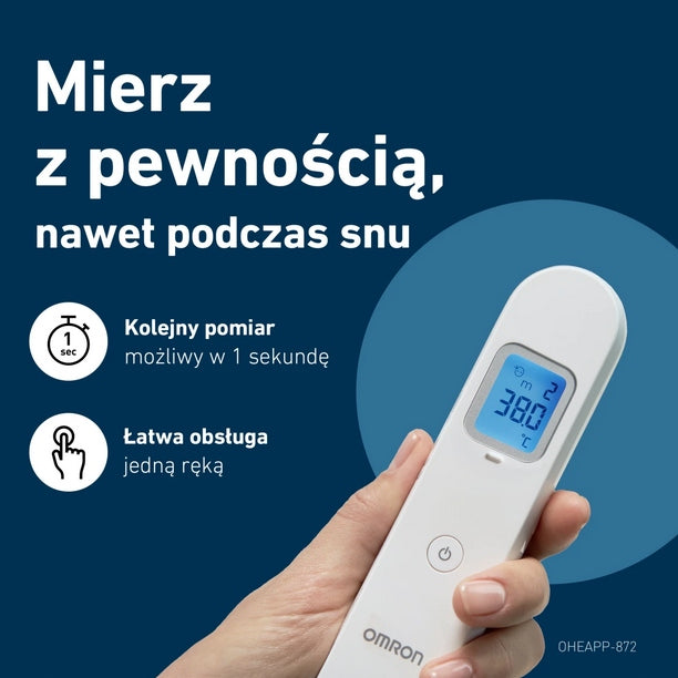 Forehead thermometer Omron GENTLE TEMP 730 Quick 1-second measurement Medical device type accessories for a medical device or a product without an intended medical purpose