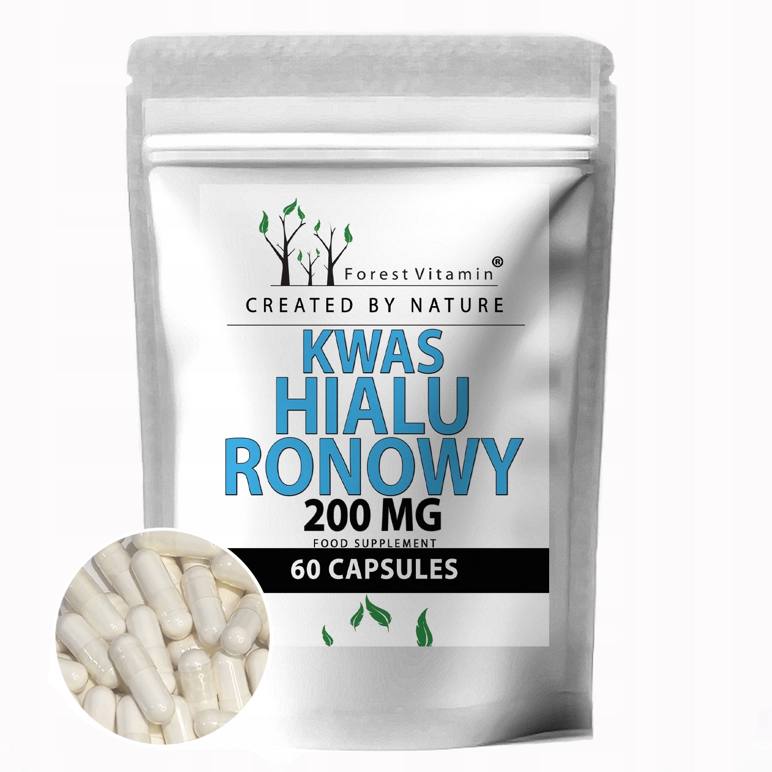 Forest Vitamin Hyaluronic Acid 60caps LEATHER HAIR NAILS QUALITY CLEAN