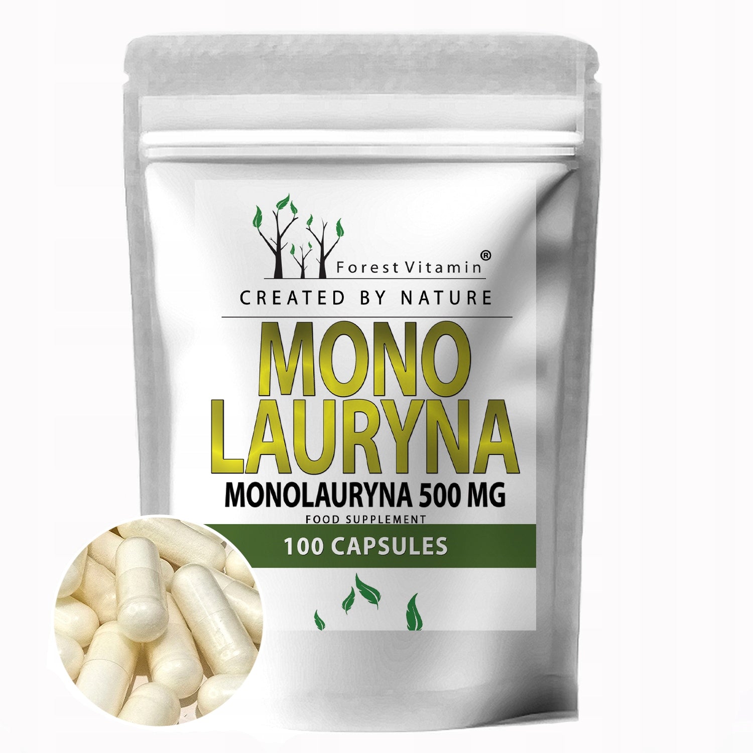 Forest Vitamin - Monolaurin 500mg 100 capsules monolaurine STRENGTH