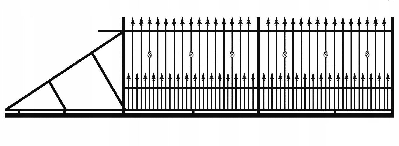 Forged entrance gate URAN PLUS SLIDING