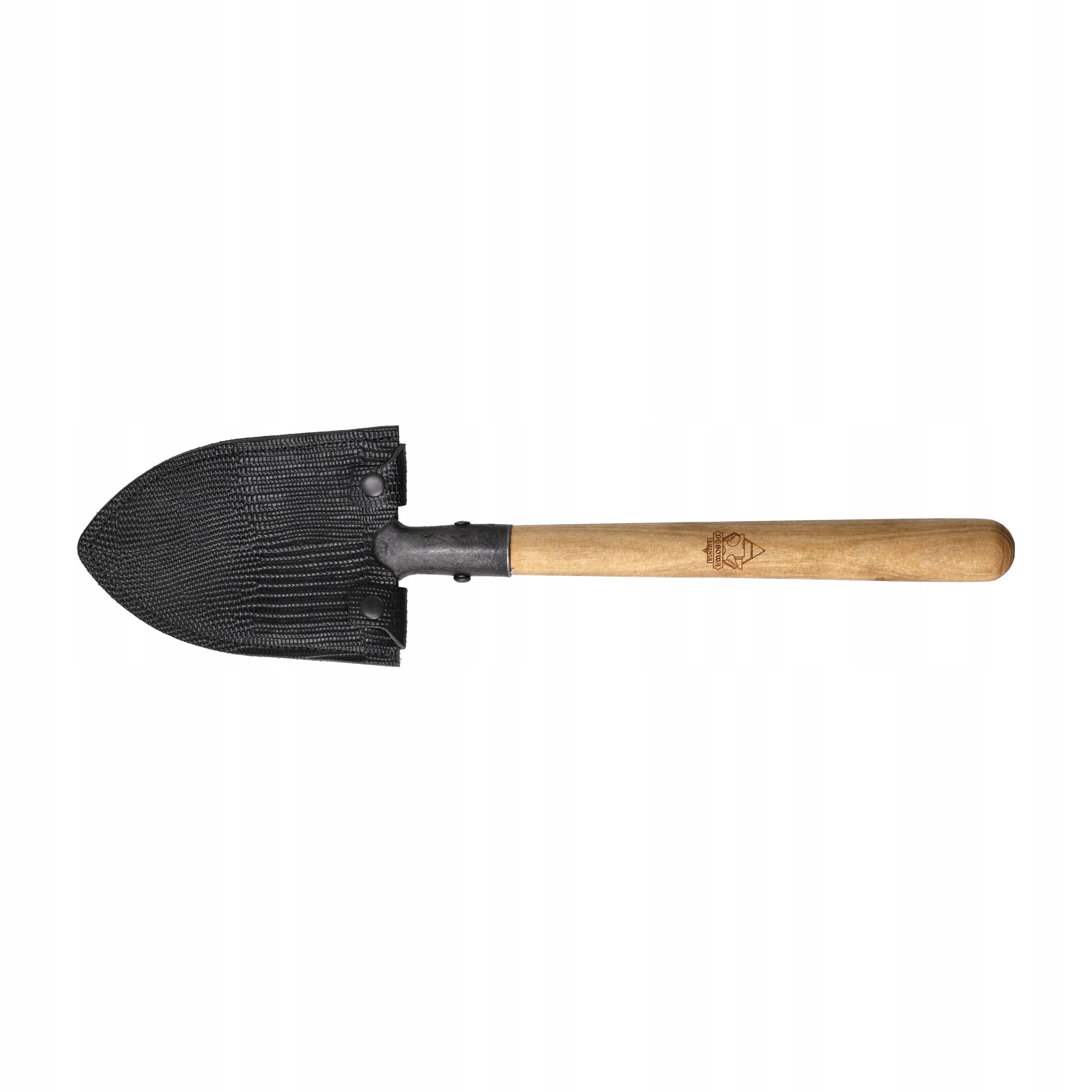 Forged sapper in a set with a black case Dębowa Kuźnia PanzerSpade LEATHER