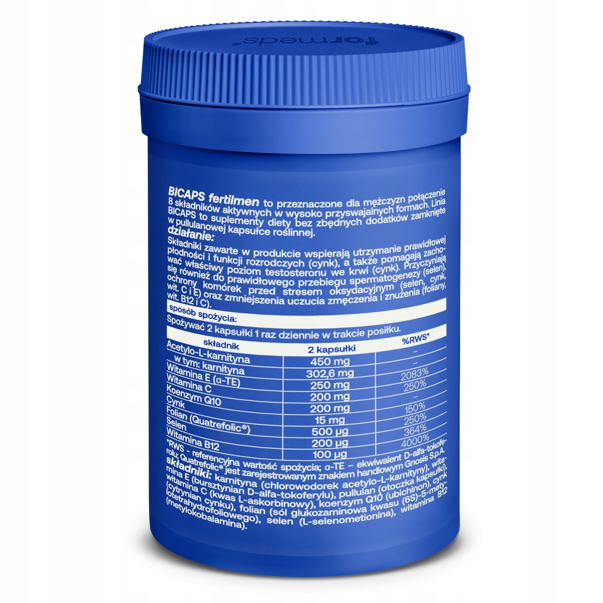 Formeds BICAPS fertilmen 60 capsules Packaging status original