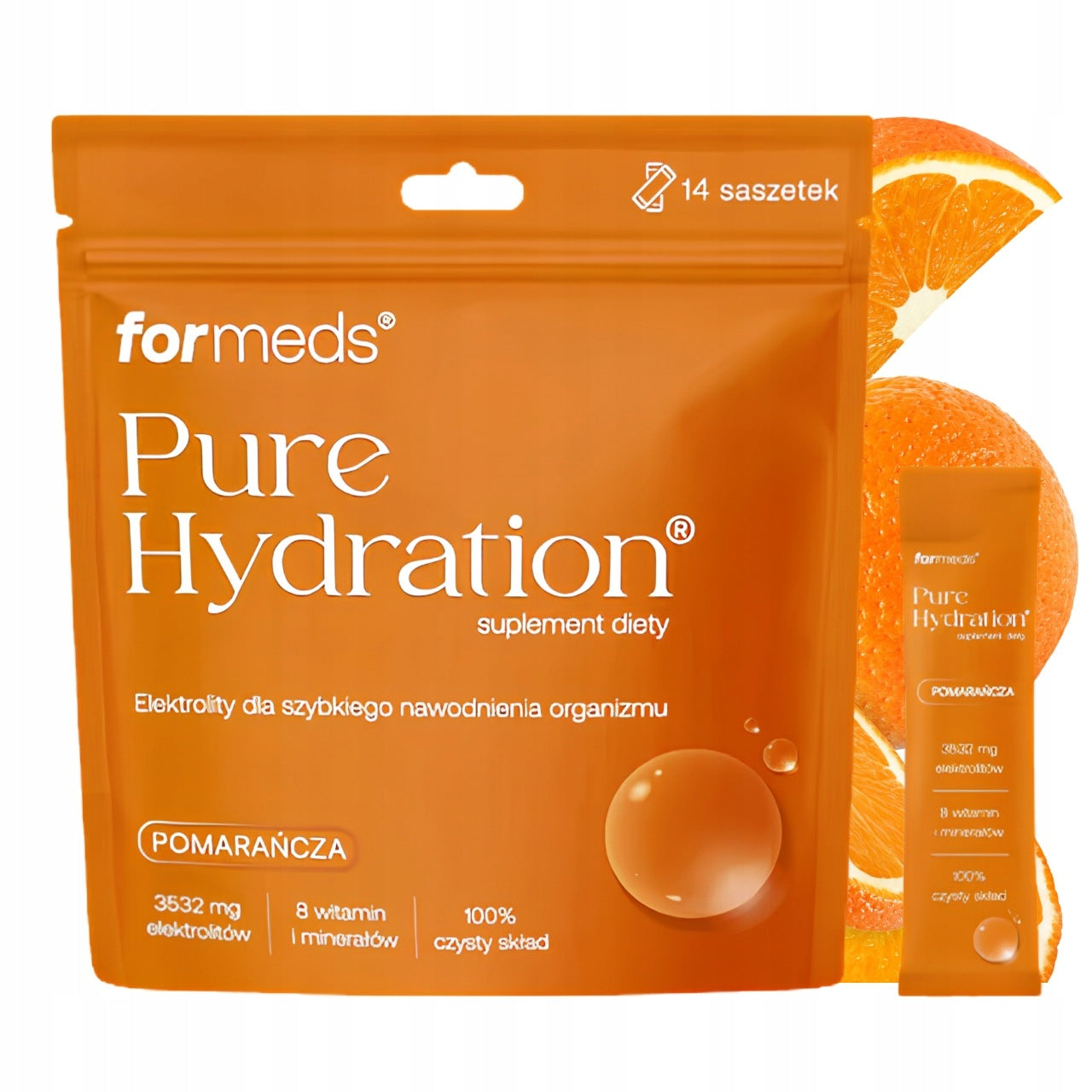 Formeds Pure Hydration Electrolytes Orange Hydration 14 Sachets